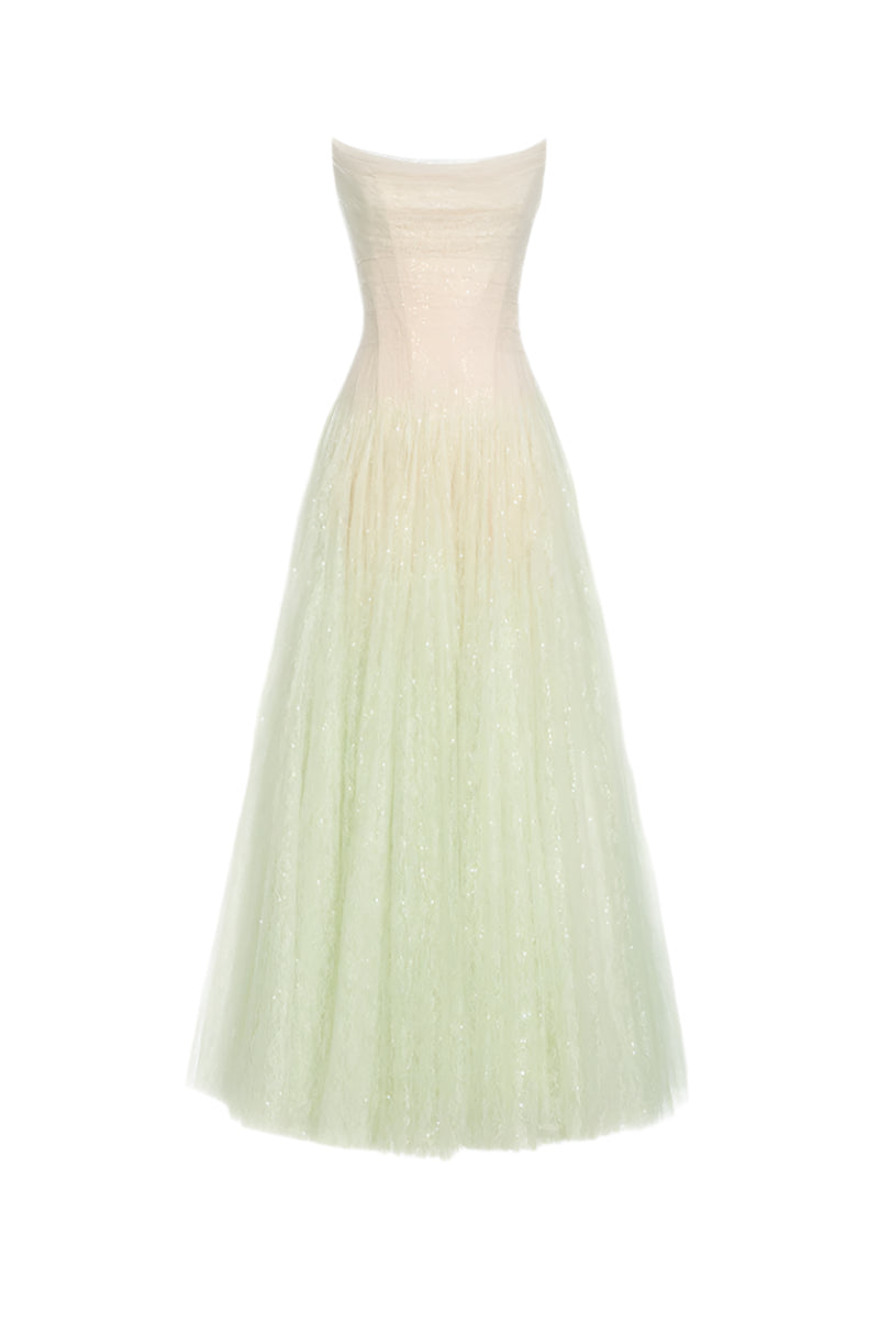 MINT DRAPED LACE MAXI DRESS - CULT MIA