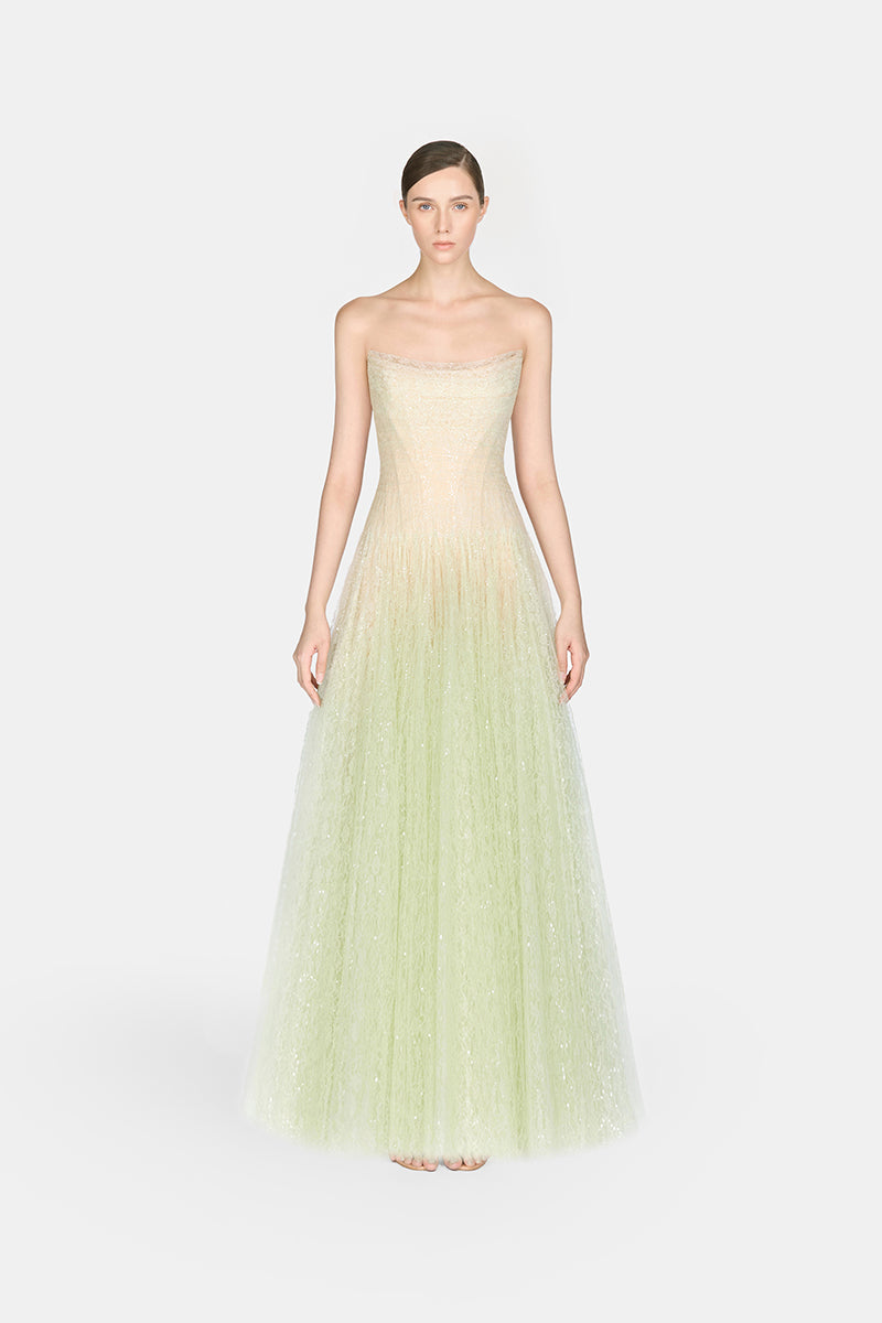 MINT DRAPED LACE MAXI DRESS - CULT MIA