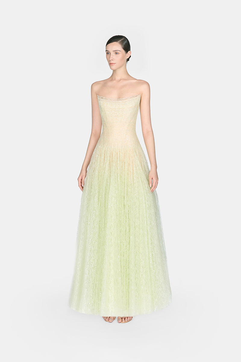 MINT DRAPED LACE MAXI DRESS - CULT MIA