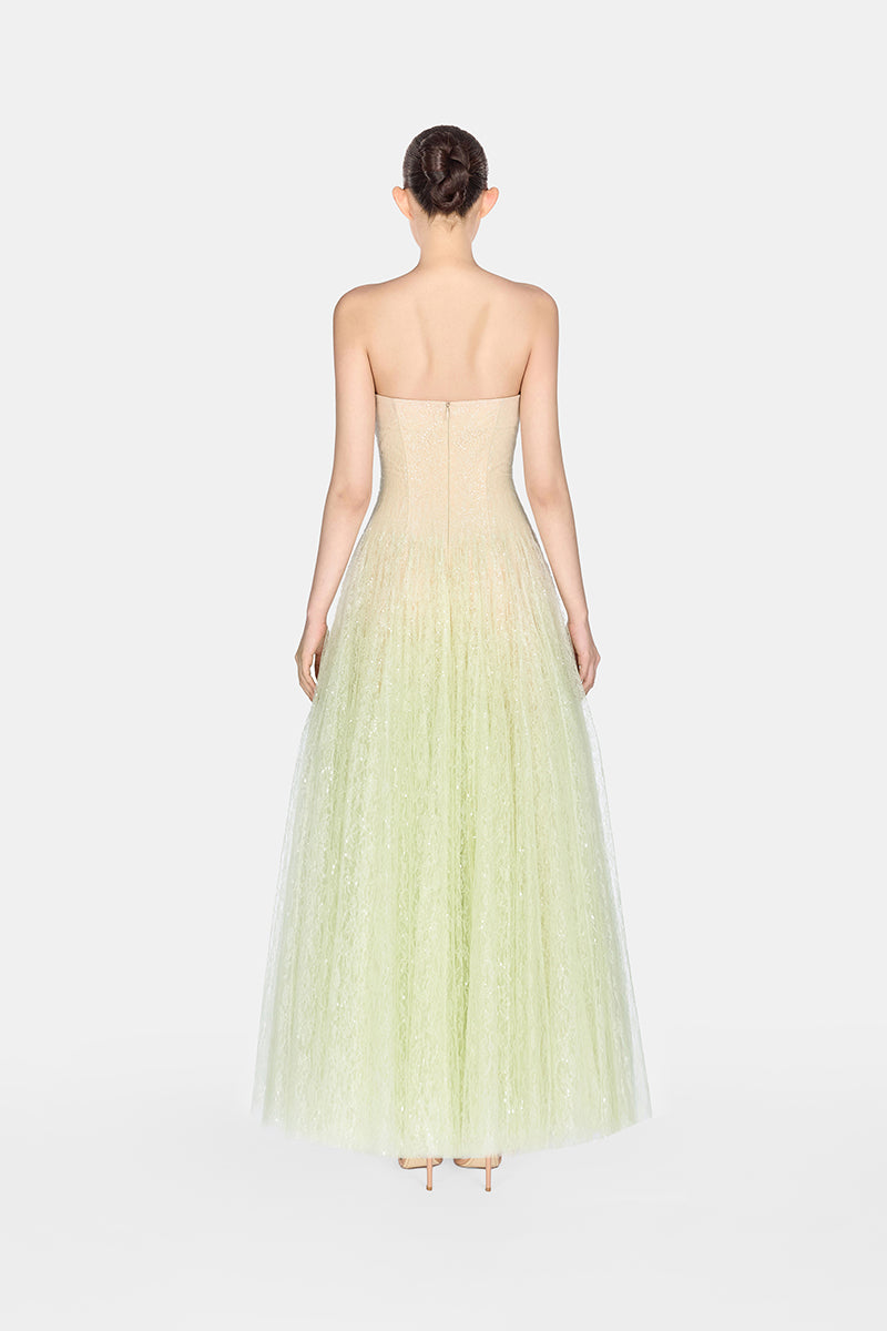 MINT DRAPED LACE MAXI DRESS - CULT MIA