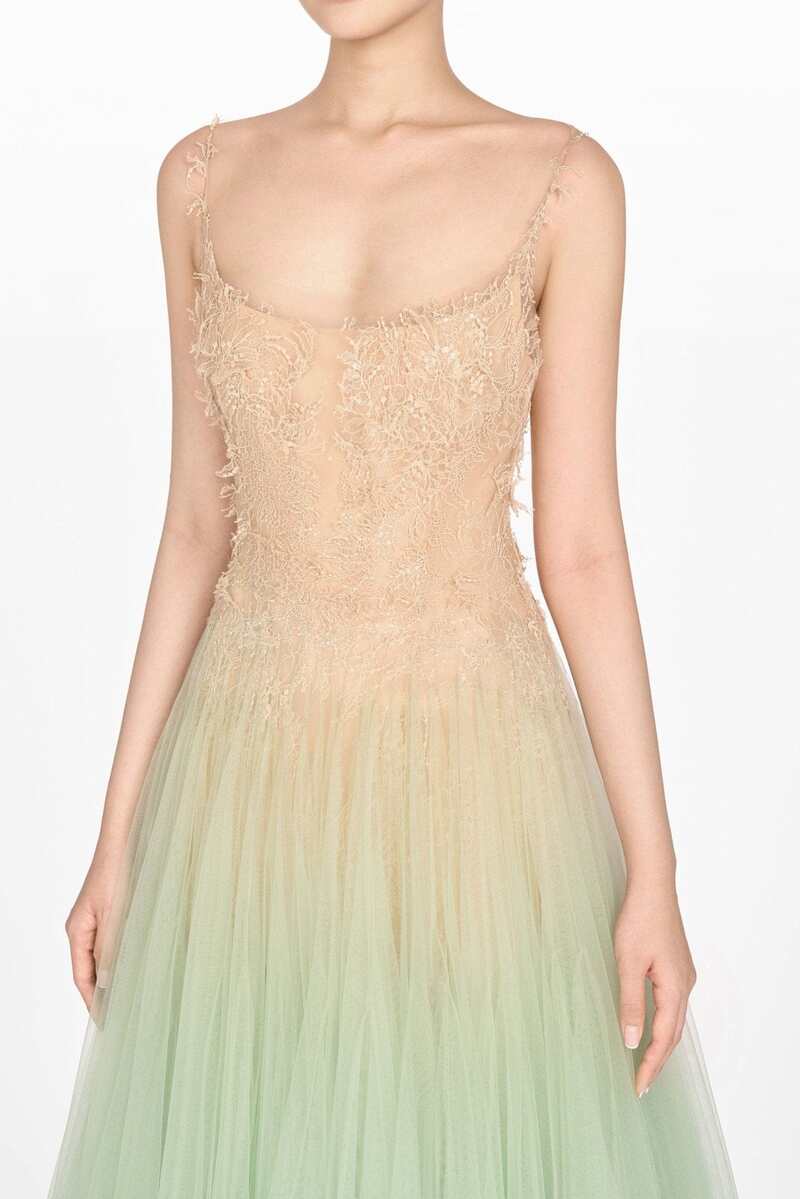 mint green ombre dress Mint Ombr Cut-Out Lace Dress XXL