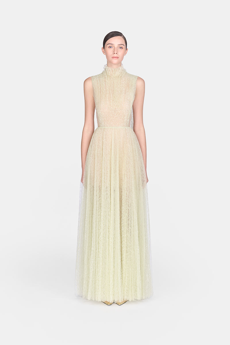 MINT SMOCKED LACE MAXI DRESS - CULT MIA