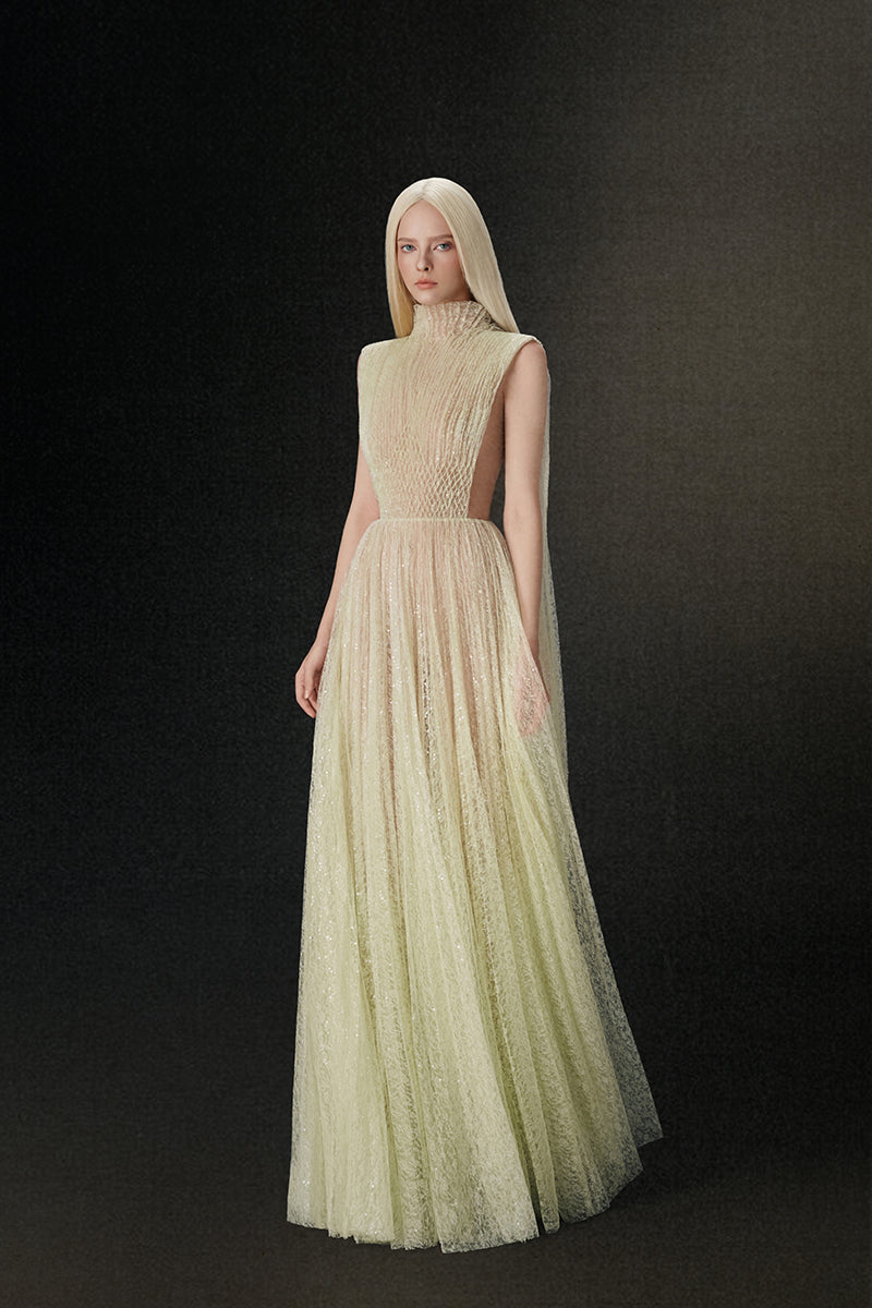 MINT SMOCKED LACE MAXI DRESS - CULT MIA