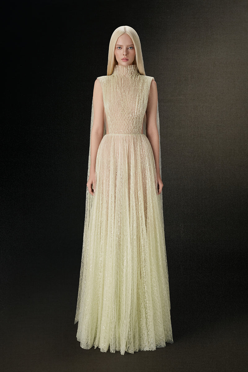 MINT SMOCKED LACE MAXI DRESS - CULT MIA