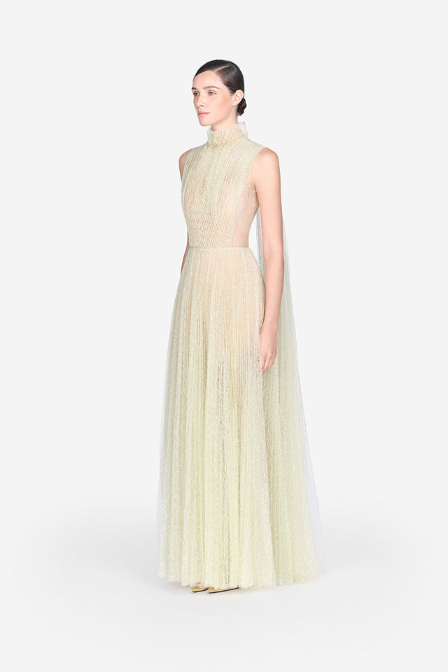 Verdant Gold Haze Long Button Down Ikat Maxi Dress Mc main image 0