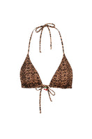 Verdelimon MOA bikini top in leopard print, featuring a stylish design with adjustable straps and a flattering fit.