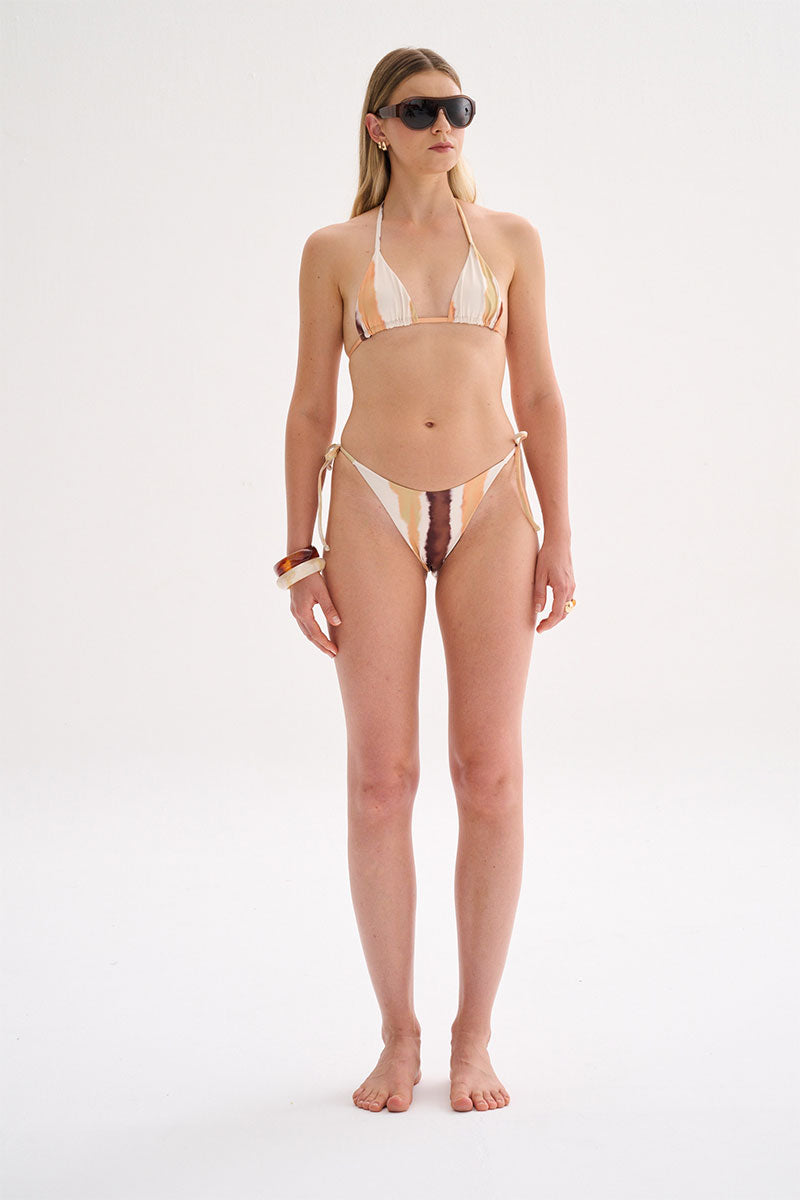 SOL TOP BIKINI IN PRINT NARANJA