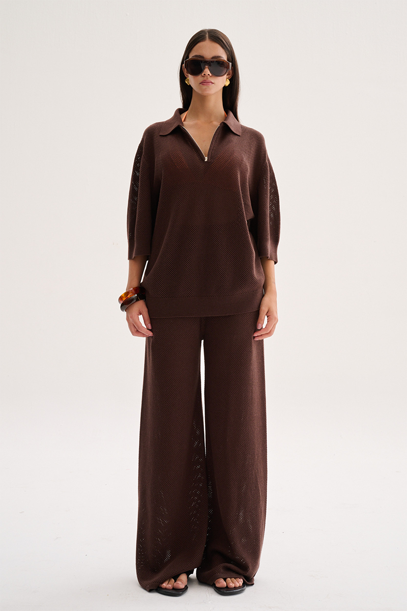 AURORA PANT IN MARRÓN