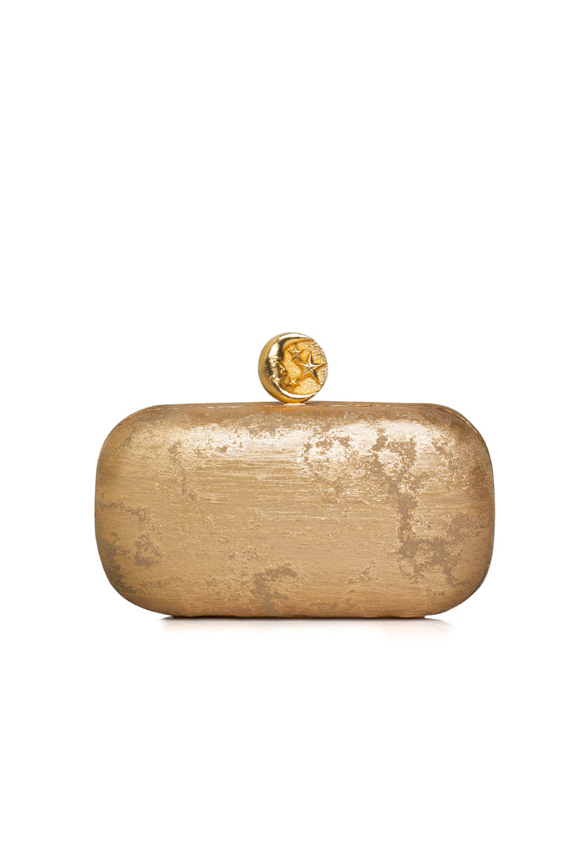 MOON ON GOLD BOX CLUTCH - CULT MIA
