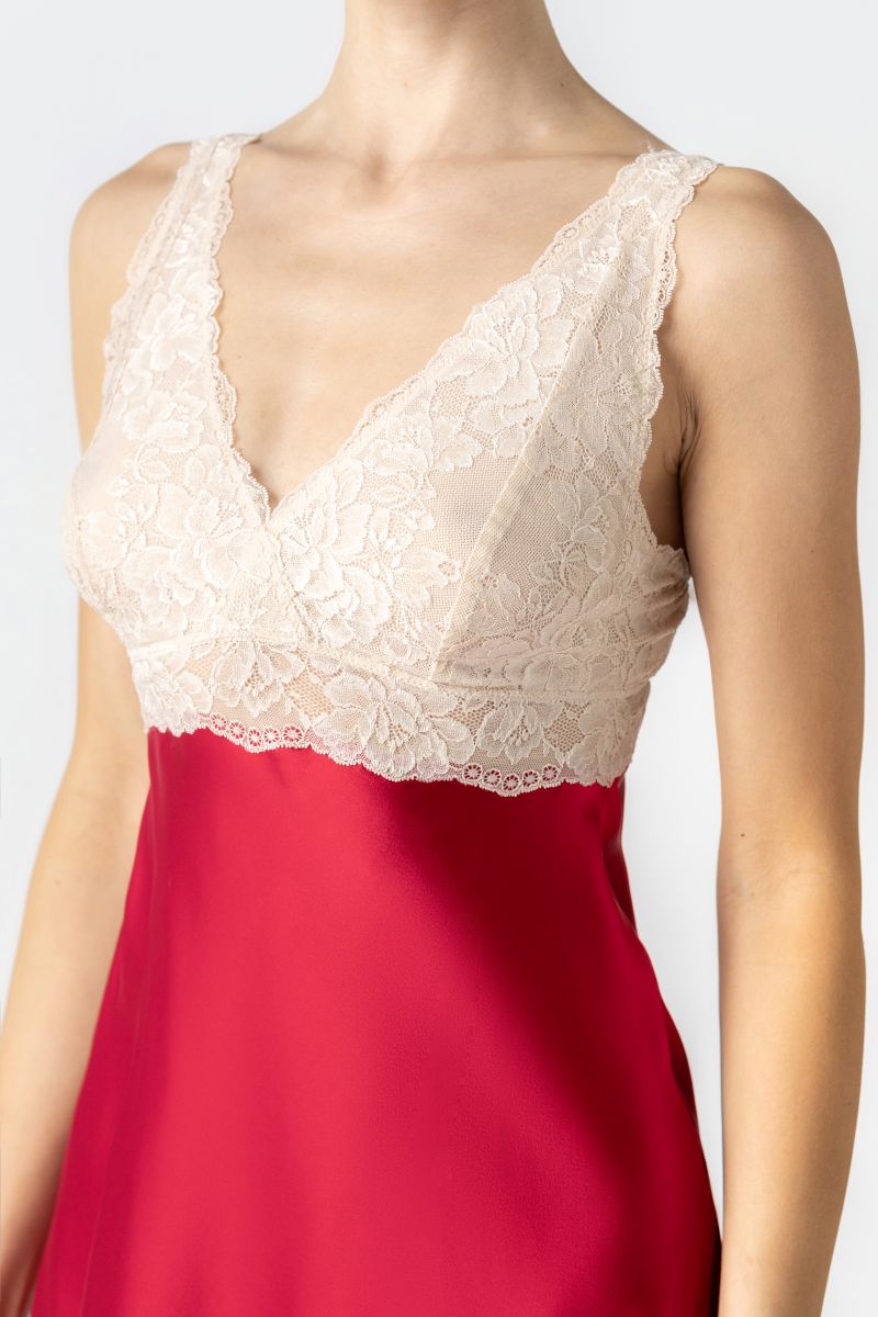 CULT MIA X NK IMODE MORGAN BUST SUPPORT CHEMISE IN SCARLET - CULT MIA