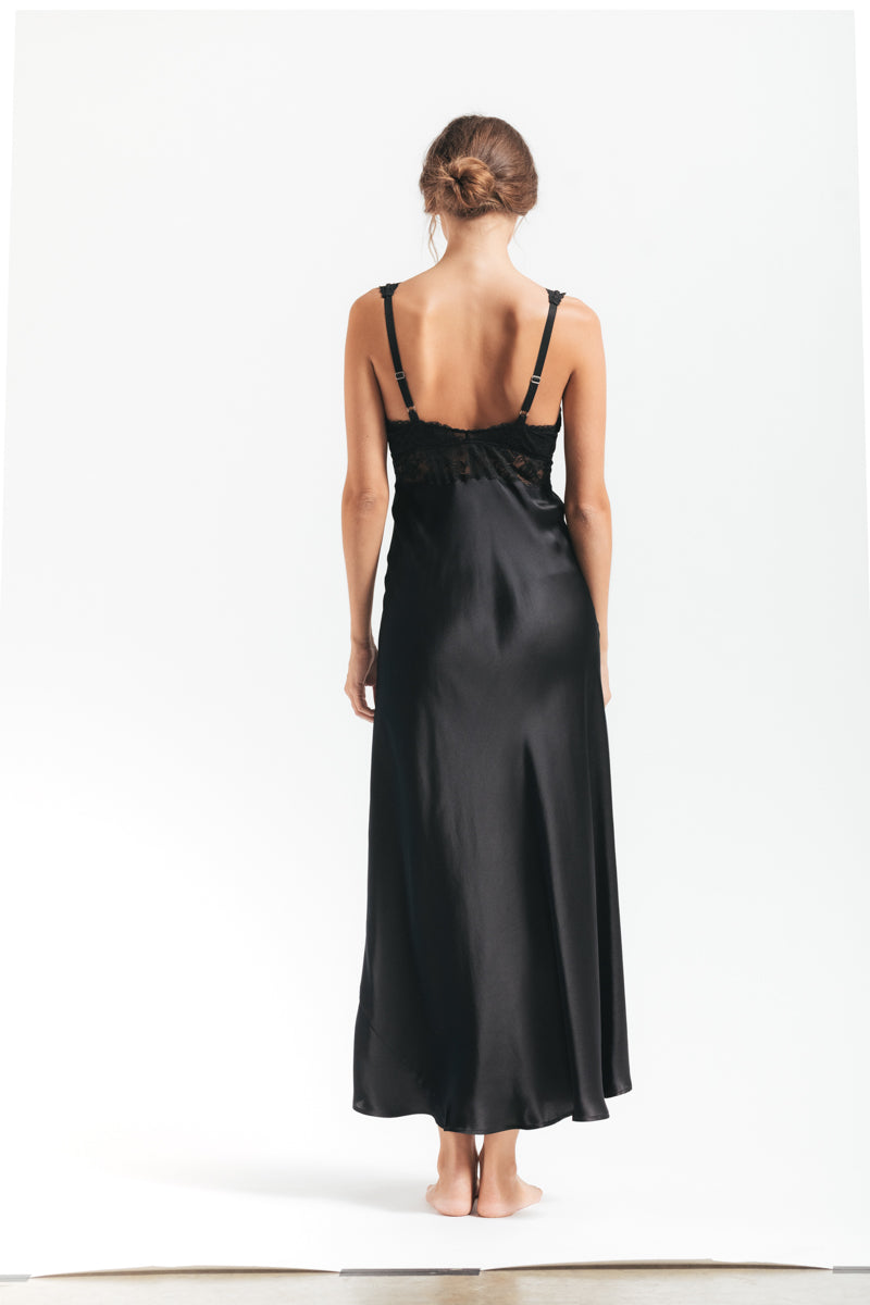 MORGAN ICONIC BUST-SUPPORT LONG SILK GOWN - CULT MIA