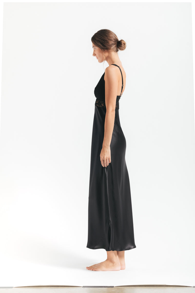 MORGAN ICONIC BUST-SUPPORT LONG SILK GOWN - CULT MIA