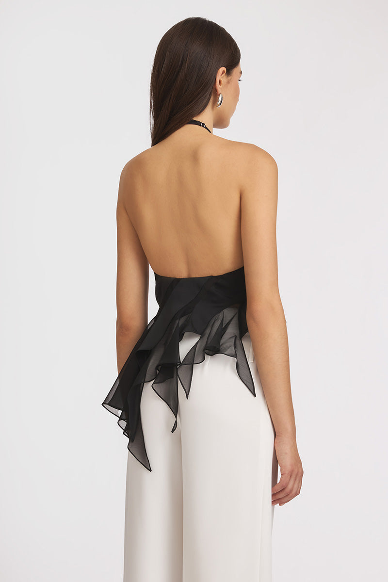 Black MS. Dragon mini top by Stolen Stores, featuring a fitted design and stylish neckline, perfect for casual or night-out looks.