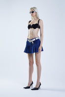 Black MS. Heart bra from Stolen Stores, stylish tops with a fitted design and adjustable straps, shown on a model.