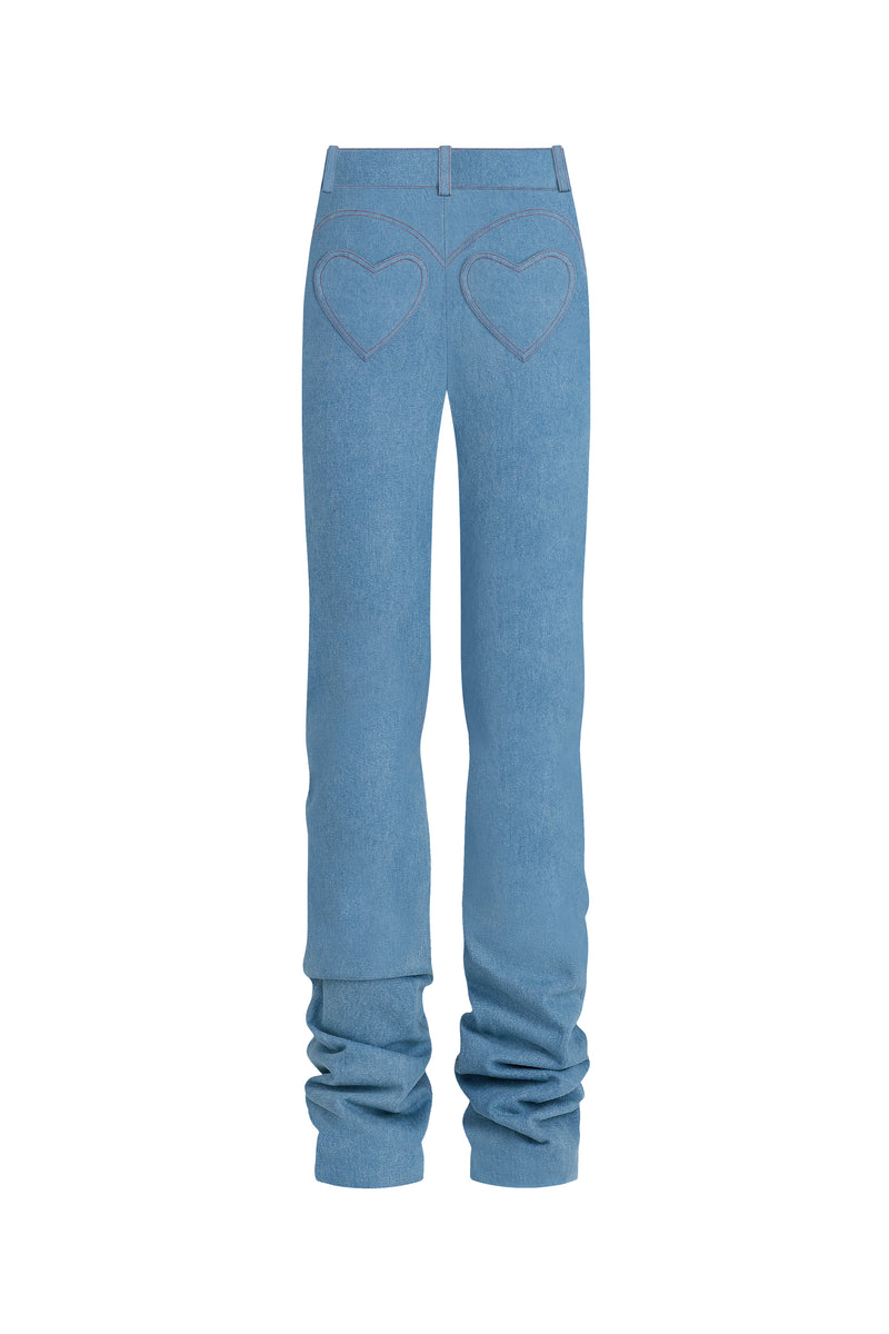 MS. HEART BLUE PANTS - CULT MIA