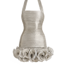 Gray MS. Tutu halter mini dress by Stolen Stores, featuring a stylish halter neckline and fitted silhouette.