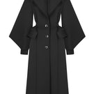 Black coat from the MS. DOLL collection by Stolen Stores, featuring a stylish design perfect for cold weather.