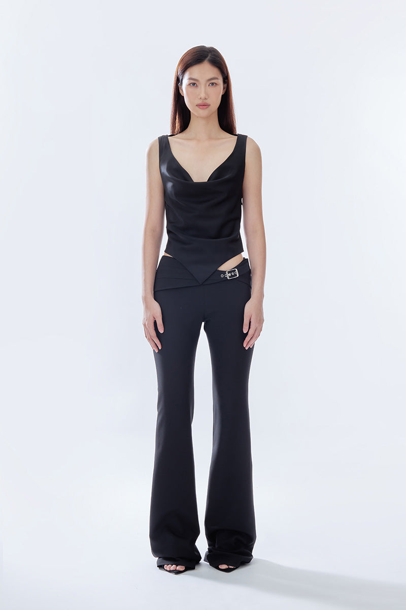 MS. HEART BLACK OPEN BACK TOP - CULT MIA