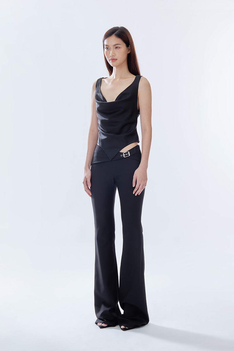 MS. HEART BLACK OPEN BACK TOP - CULT MIA