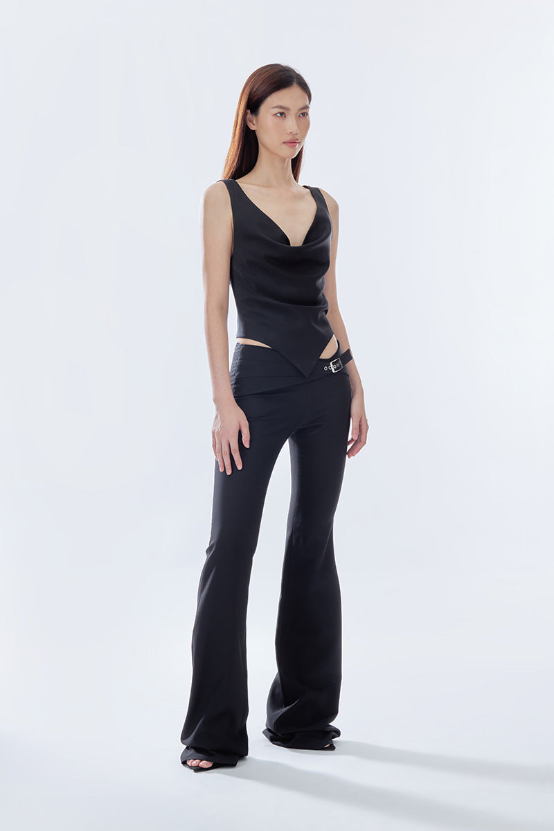 MS. HEART BLACK OPEN BACK TOP - CULT MIA