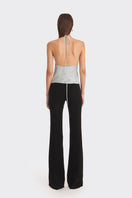 Dusty blue pleated top by Stolen Stores featuring a stylish design, shown on a model with a relaxed fit and soft fabric.