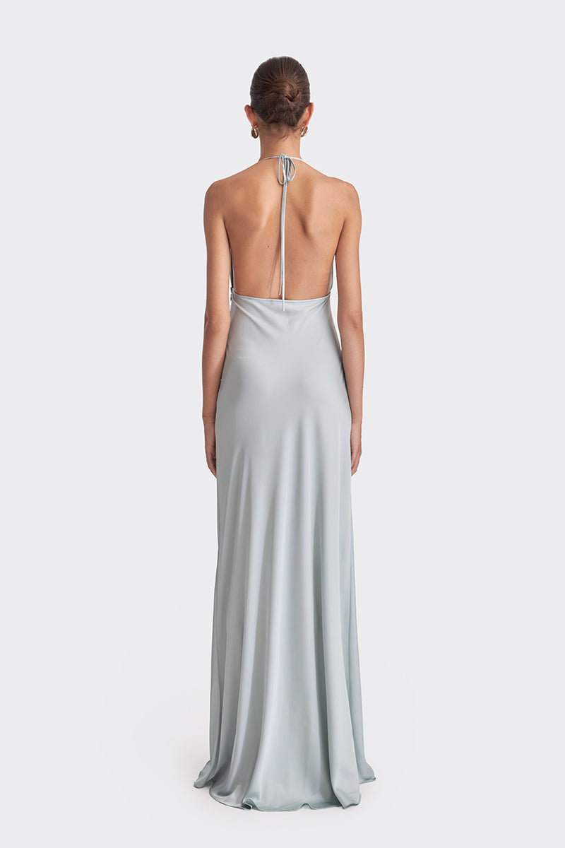 MS. PLEAT BLUE MAXI DRESS - CULT MIA