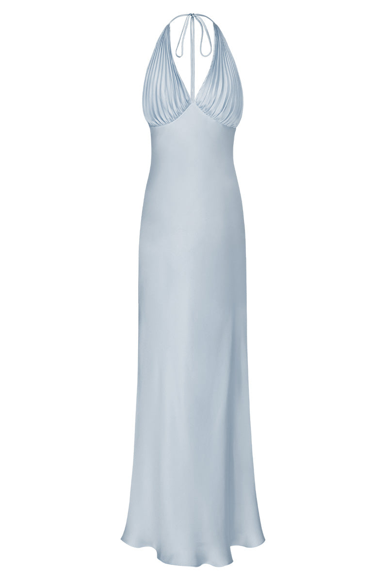 MS. PLEAT BLUE MAXI DRESS - CULT MIA