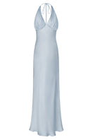 Blue MS. PLEAT maxi dress by Stolen Stores featuring pleated fabric and flowing silhouette.
