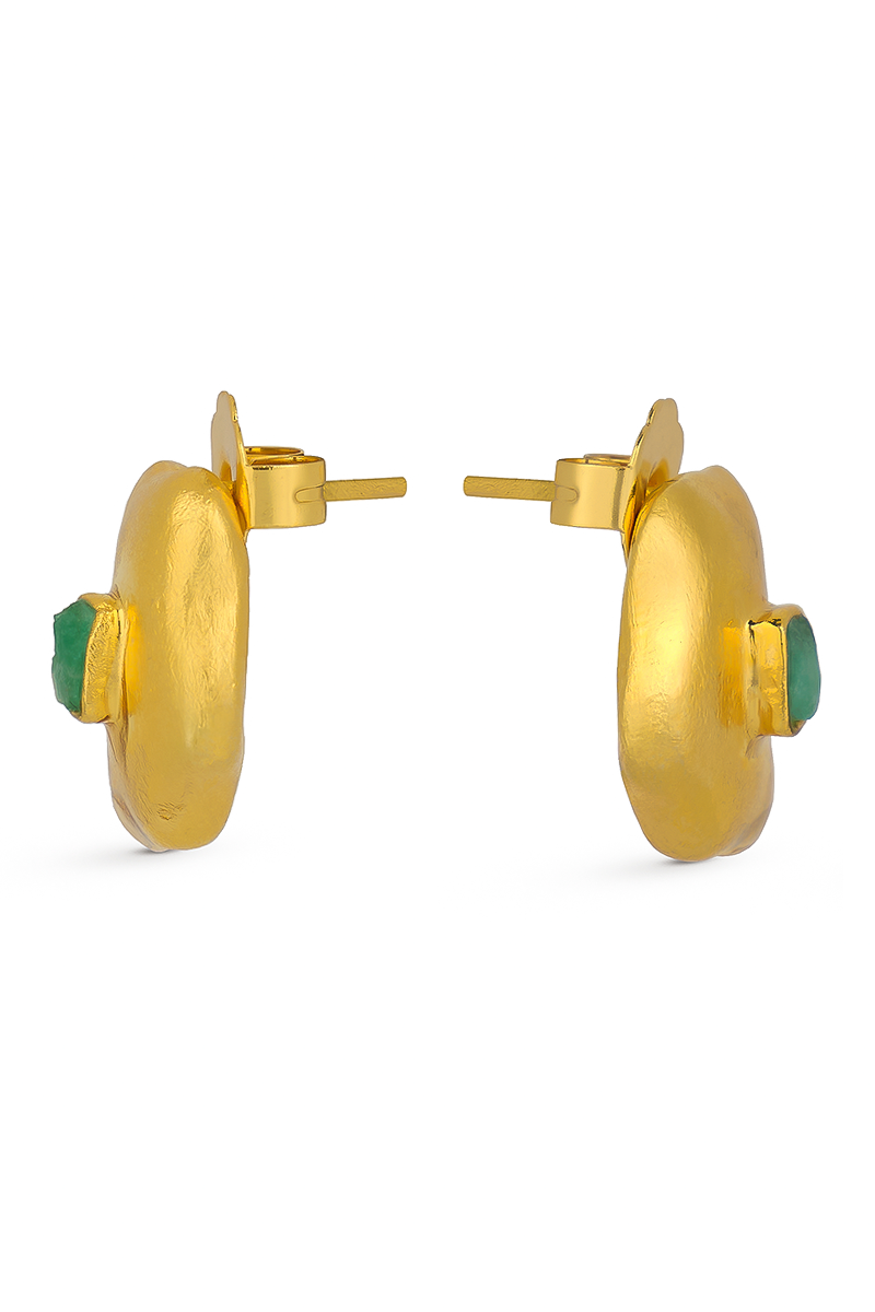 Gold Muza Studios earrings by Fenomena featuring stylish, elegant jewelry design with a polished finish.
