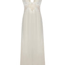 Off-white long strapped nightgown by Bocan Couture featuring a flowing design and delicate straps for comfortable sleepwear.