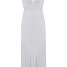 Ice blue nightgown with long straps by Bocan Couture, featuring a flowing, elegant design perfect for comfortable sleepwear.