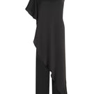 Black Nahir jumpsuit by Tinta Latina, stylish one-piece with a fitted silhouette and wide-leg design, perfect for casual or dressy occasions.