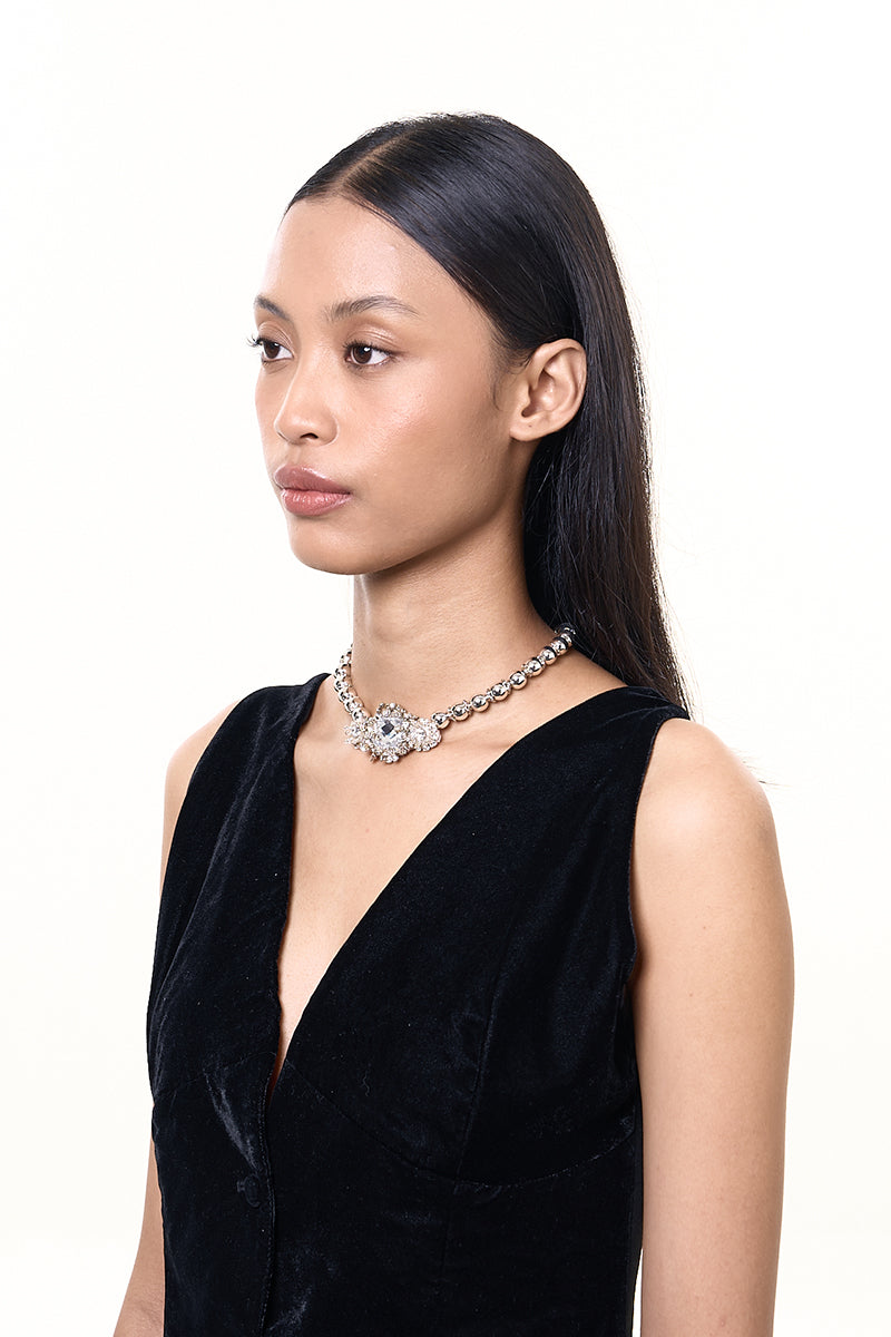 ARIA PEARL AND CRYSTAL CHOKER - CULT MIA