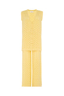 Vorn Design Nautica co-ords set in butter color, featuring stylish matching top and pants for a chic, coordinated look.