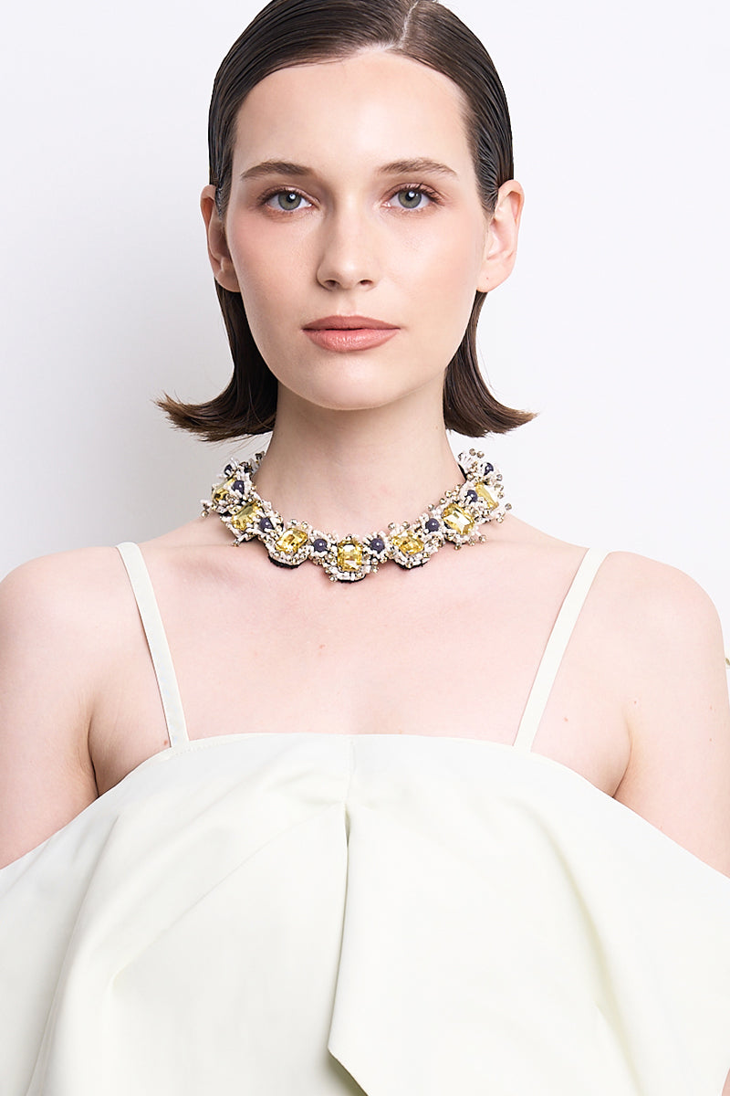 CAMELLIA YELLOW NECKLACE - CULT MIA
