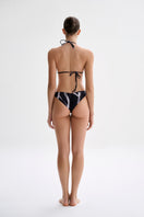 Nelblu Morpho Top black bikini with adjustable straps, featuring a sleek, modern design for stylish swimwear.