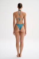 Nelblu SOL bikini bottom with a vibrant, colorful pattern, designed for stylish beachwear and comfortable fit.