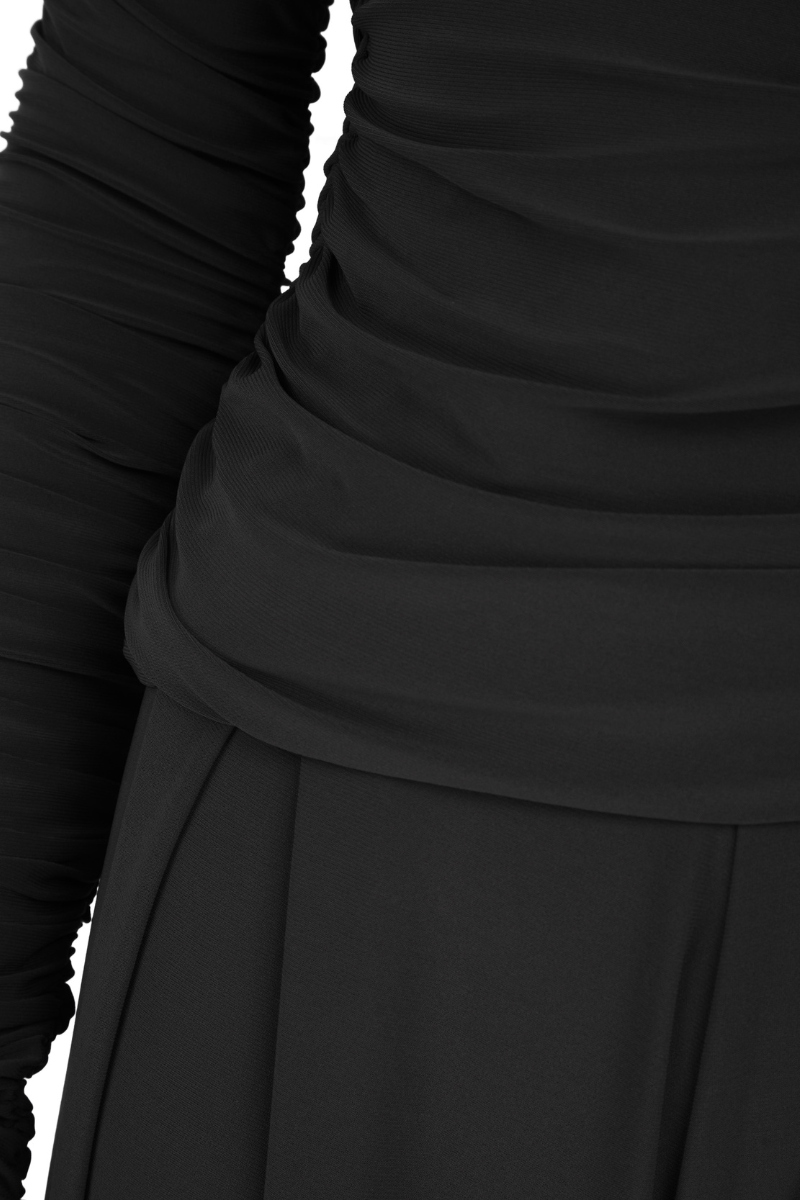 NEPETA TOP AND PANTS SET IN BLACK - CULT MIA
