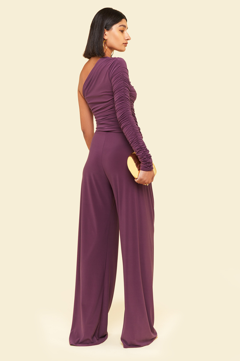 NEPETA TOP AND PANTS SET IN PURPLE - CULT MIA