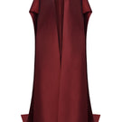 Moon Hakaan Yildirim Lily Cape in wine, stylish jacket with flowing fabric and elegant design, front view showcasing its rich color and details.