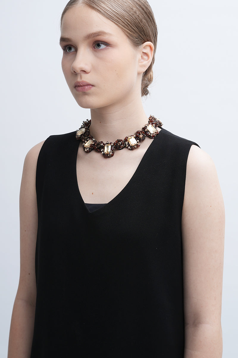 Gold Amora necklace by Aidan & Ice featuring a delicate chain and elegant pendant.