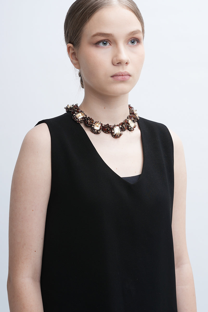 Gold Amora Necklace by Aidan & Ice featuring a delicate chain and elegant pendant, perfect for stylish jewelry collection.