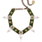 Green alloy necklace from Aidan & Ice featuring a sleek, modern design perfect for stylish accessorizing.