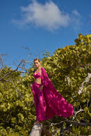 niLuu Begonvil kaftan robe with floral pattern, lightweight and comfortable for casual wear or lounging.