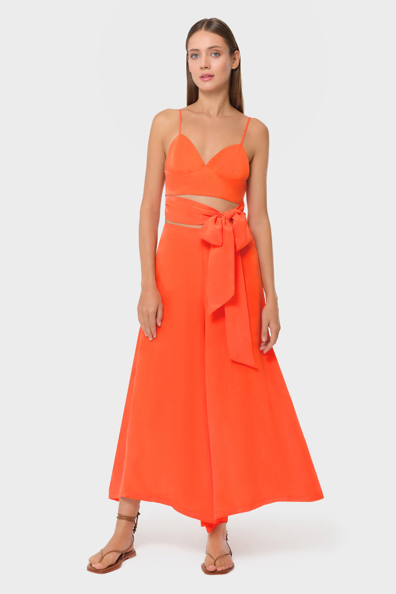 NiLuu Ember Palazzo Pants, stylish wide-leg pants with a comfortable fit, shown in a natural fabric and elegant design.