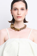 Aidan & Ice Ivy Golden Necklace featuring a delicate gold chain with an elegant ivy leaf pendant.