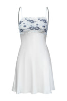 NK IMODE Marisa charming bust support silk nightgown in ivory, featuring elegant design and soft, luxurious silk fabric.