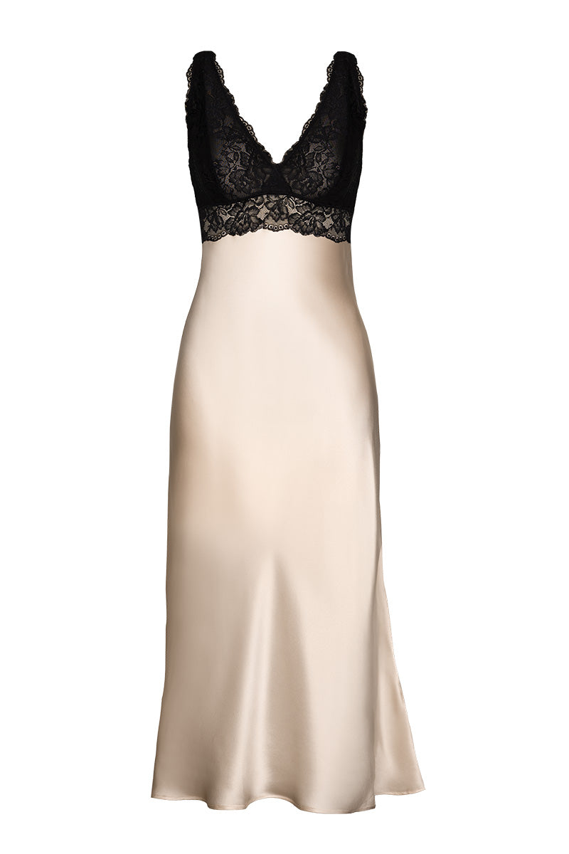 MORGAN ICONIC BUST-SUPPORT LONG SILK GOWN - CULT MIA