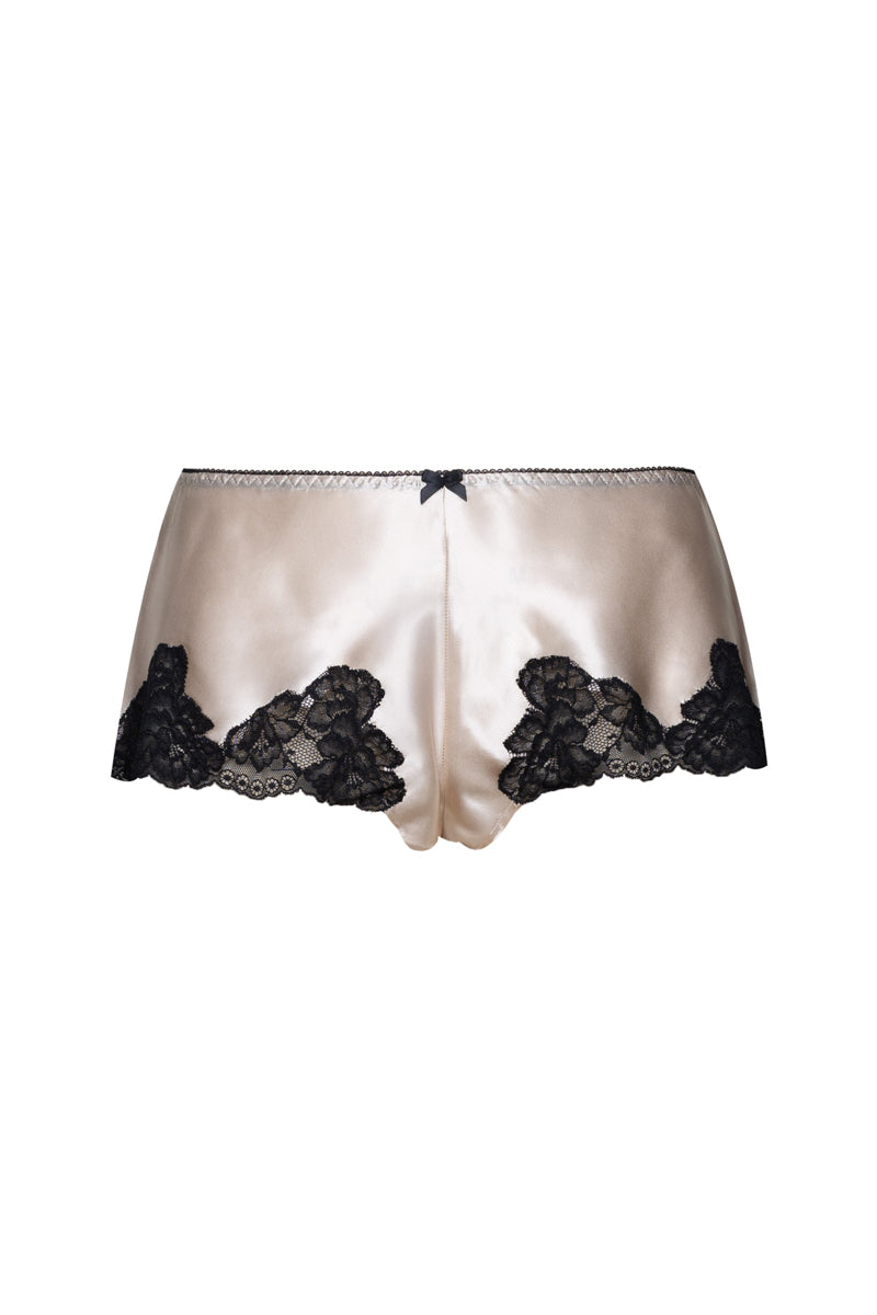 MORGAN RETRO SILK TAP PANT IN CHAMPAGNE - CULT MIA