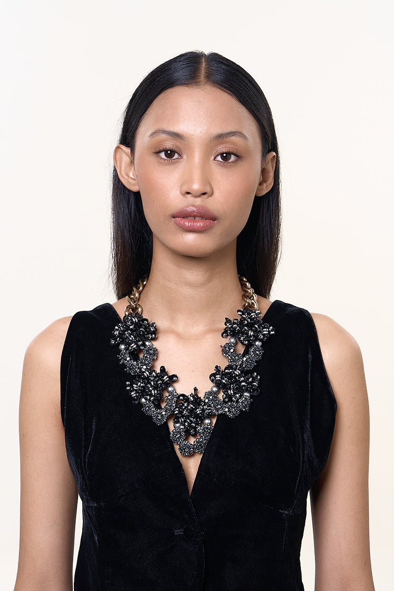 MADELINE BLACK NECKLACE - CULT MIA